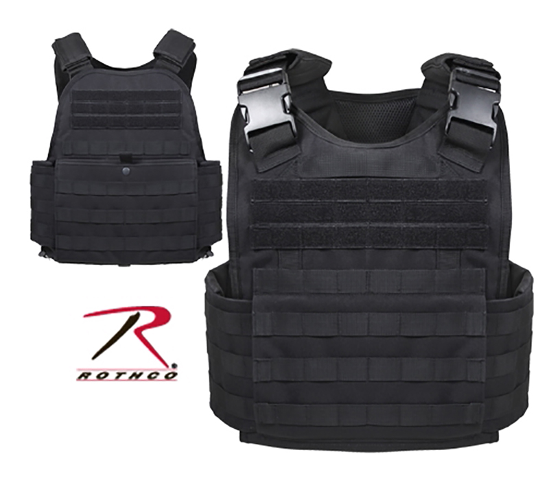 Grab and Go Plate Carrier with Trauma Plates Black